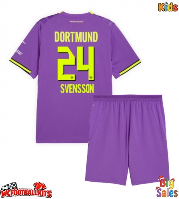 Borussia Dortmund Daniel Svensson #24 Replica Third Stadium Kit for Kids 2026-27 Short Sleeve (+ pants)
